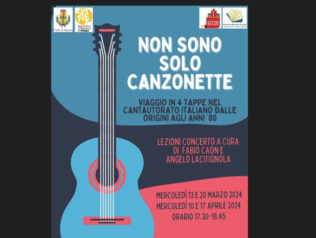 Non sono solo canzonette: ciclo di lezioni concerto dedicate al cantautorato italiano 