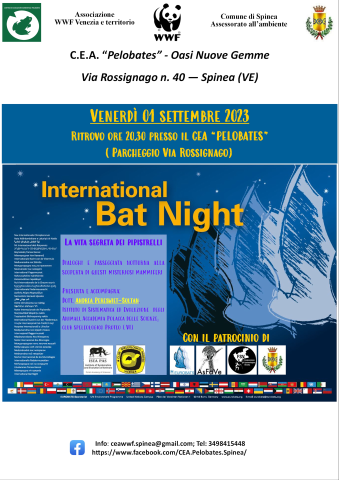 International Bat Night 1 Settembre 2023: passeggiata notturna