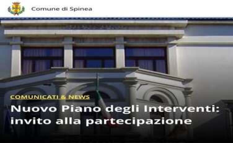 Avviso - Il Nuovo Piano degli interventi - Fase di concertazione e partecipazione